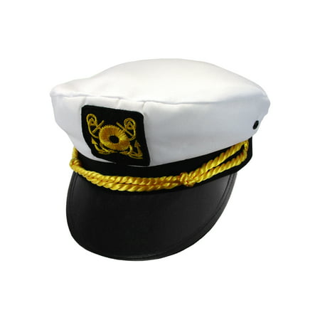 Child Ship Navy Officer Yacht Sea Skipper Admiral Kid Captain Hat Cap Costume