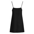 thumbnail image 4 of Bbyeadc Linen Dresses for Women Summer Cami Lounge Slip Sundress Sleeveless V Neck House Casual Mini Dresses,Black (XXL), 4 of 7