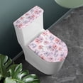 thumbnail image 3 of HELLHERO Polyester Fabric Toilet Top Cover for Household Bathroom Set Toilet Lid Covers with Fits All Toilet Shapes 2-Piece, 3 of 8