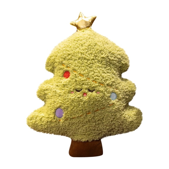 Christmas Tree Throw Pillow 3D Cute Christmas Shaped Cushion - Soft Holiday Decorative Pillow for Home Bedroom Sofa, Portable Christmas Party Decor & Cute Xmas Gifts for Women