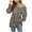 Coffee, variant on Giftesty Women's Casual Long Sleeve V-Neck Printing Puff Long Sleeve Tunic Top