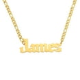 thumbnail image 1 of Custom Letter Pendant Name Necklace Personalised Jewelry Gift for Men,Gold, 1 of 1