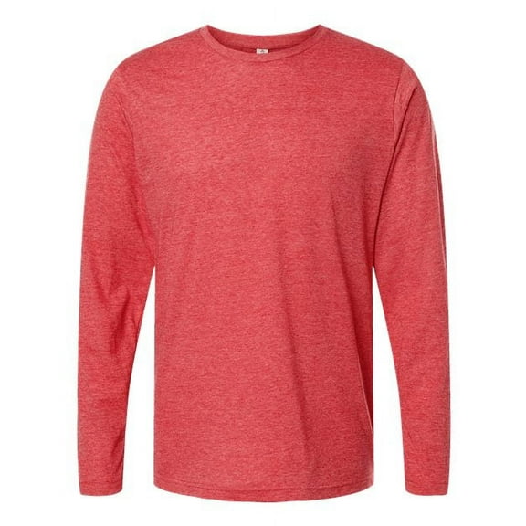 Tultex - Unisex Poly-Rich Long Sleeve T-Shirt - 242 - Heather Red - Size: 2XL