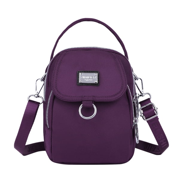 Bolso Bandolera Impermeable para Mujer Bolsos Mensajero Oxford Elegantes para El (púrpura)