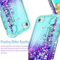 thumbnail image 4 of iPhone SE 2020 Case,  Liquid Floating Glitter Quicksand Bling with Spot Diamond Cover - Teal/Purple, 4 of 6