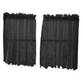 thumbnail image 3 of Kitchen Curtains Or Valance for Bathroom Short Coffee Curtain Curtains , Black-2 Tiers-74x61cm, 3 of 8