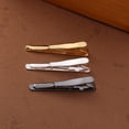 thumbnail image 4 of pasadores de corbata para hombre, elegantes y elegantes, para trajes de negocios y fiestas (negro, plateado y dorado)., 4 of 5