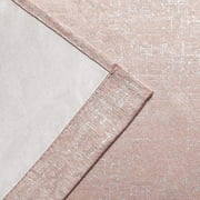 Pinewave Pink Sparkle Blackout Curtains Luxury Metallic Chic Silver Glitter Panels for Bedroom,Grommet Top,52Wx63L,2 Pcs