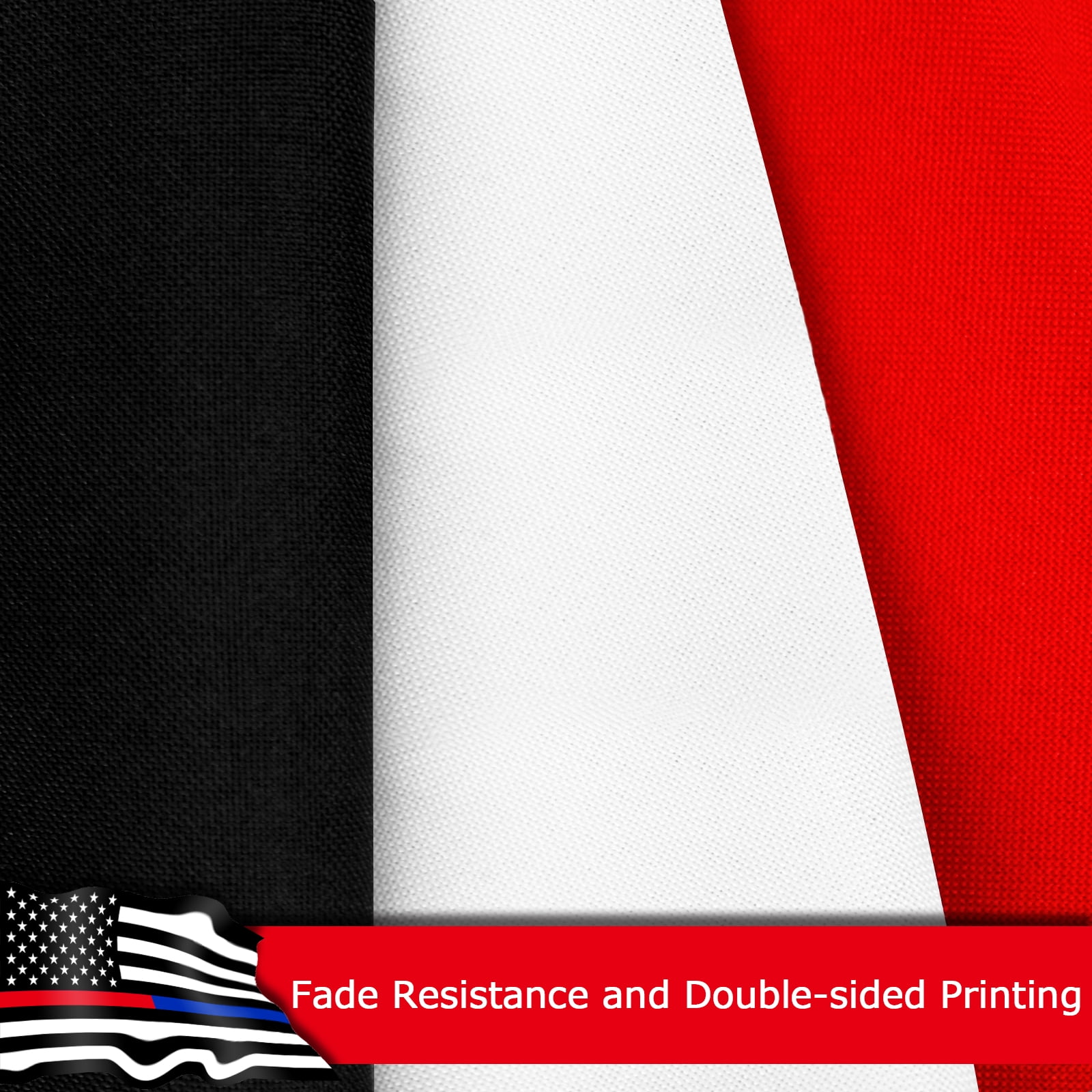 Thin Blue Red Line American Flag, 400D Heavy Duty Polyester, Double-Sided Printing, Quadruple Stitched Fly Hem, Fade Resistant, 2 Brass Grommets