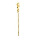 thumbnail image 3 of JewelStop 18K Yellow Gold Diamond Cut/ Textured Finish 1.4mm Cable Chain with Lobster Clasp - 16", 3 of 6
