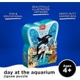 thumbnail image 7 of Crocodile Creek 48-Piece Jigsaw Floor Puzzle - Fun Floor Puzzles for Kids Ages 4-8 - Heavy-Duty Shaped Box for Storage - Day at the Aquarium - 18 x 24 inches Finished, 7 of 7