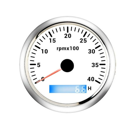 85mm Marine Speedometer 0-4000/rpm Speedometer Silver-- | Walmart Canada