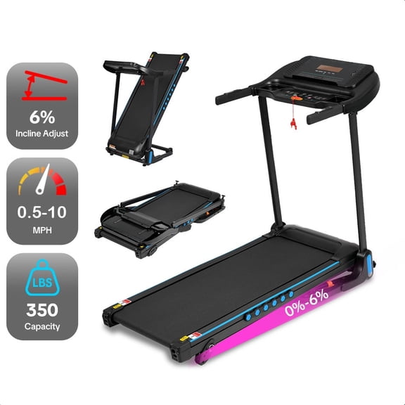 Rolenva Under Desk Walking Pad Treadmill, Foldable Desk Treadmill 350 lb Capacity