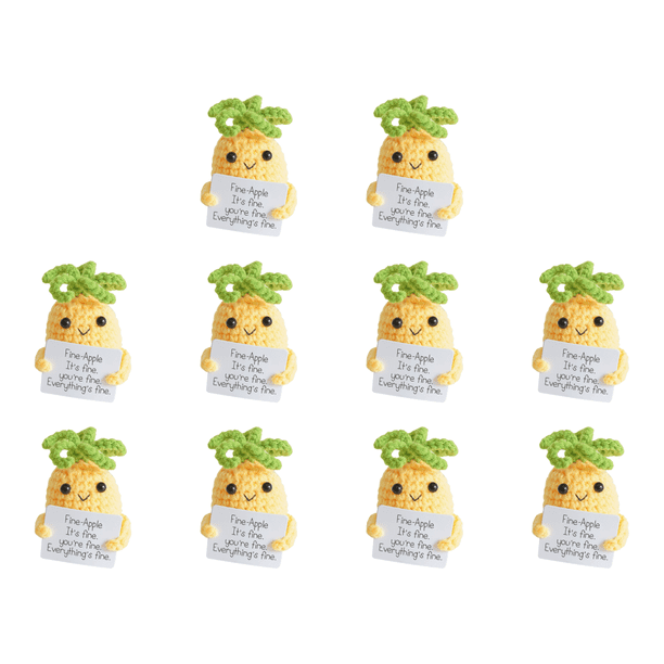 Mini Muñecas Inspiradoras Con Tarjeta Positiva Regalo Cumpleaños para Amiga (piña)