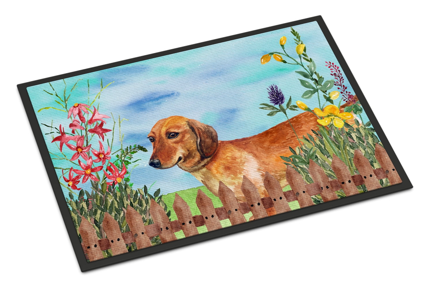 Dachshund Spring Door Mat