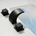 thumbnail image 3 of Senlesen Black Led Widespread Bathroom Basin Sink Faucet Mixer Tap, 3 of 8