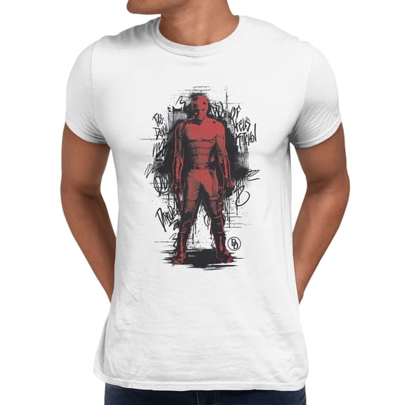 Marvel Daredevil Born Again Graffiti Is Back Men's T Shirt (White, S-3XL)