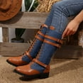 thumbnail image 7 of Stylish Women's Mid Calf Leather Suede Winter Booties Featuring Lace Up Design And Comfortable Ankle Support For Everyday Wear, 7 of 7