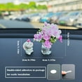 thumbnail image 6 of HeeHom Cute Bunny Flower Car Decor for Women - Dashboard Mirror Ornament Accessories, Kawaii Car Interior Decorations Gifts, 6 of 7