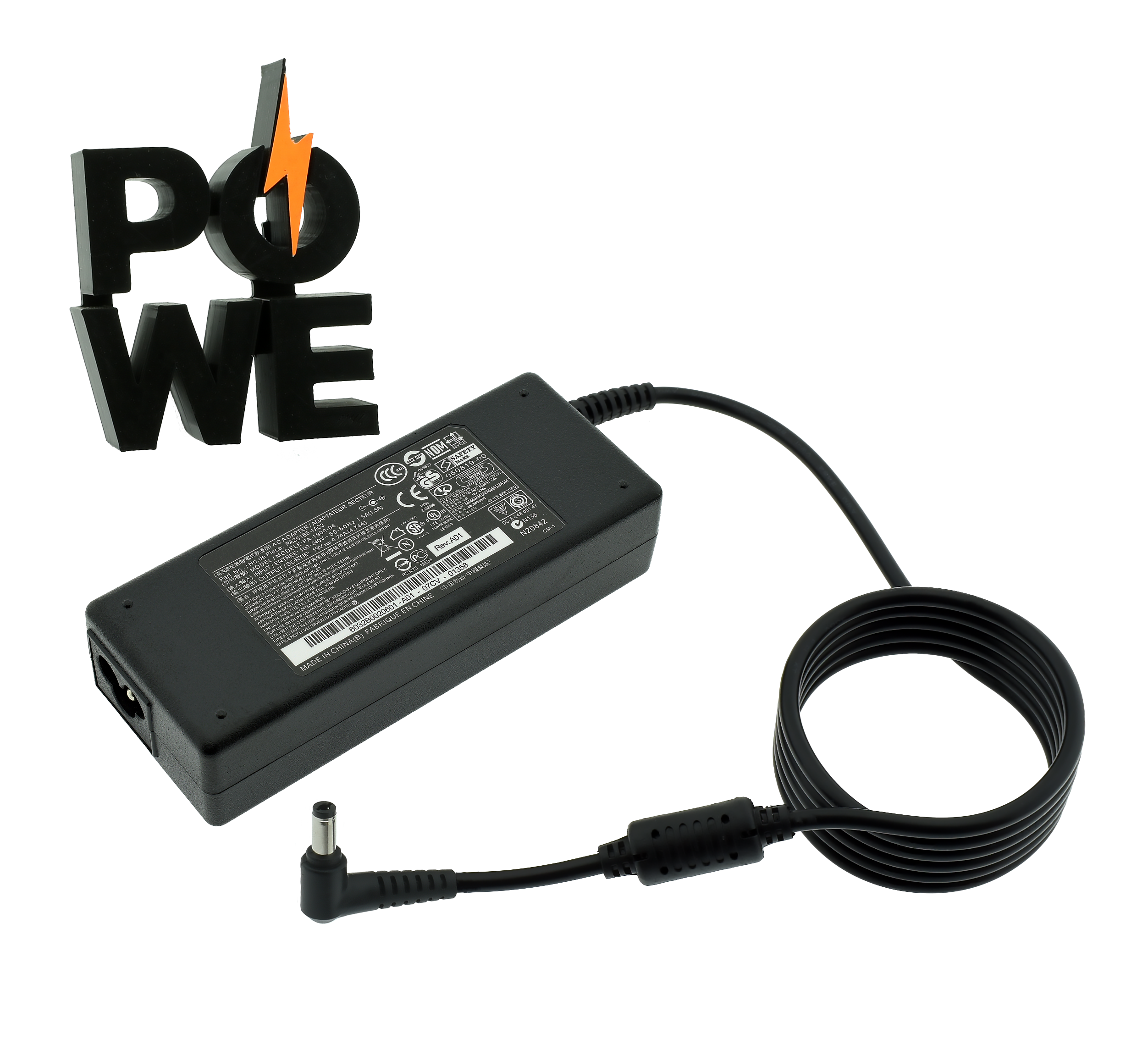 Alimentatore HKY 90W 19V 4.74A Per Mini PC Intel NUC, Asus, Beelink E Toshiba, Certificato CE, Garanzia 3 Anni