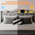 thumbnail image 5 of HOQBN King Size Bed Frame with Storage Headboard and 4 Drawers, Metal Bed Frame Platform with LED Light, Charging Station, No Box Spring Needed, 5 of 9