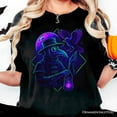 thumbnail image 2 of Vaporwave Plague Doctor T-Shirt, Retro Neon Horror Vibes Halloween Tee, 2 of 5