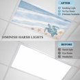 thumbnail image 4 of 1 Pack Summer Beach Fluorescent Light Covers for Ceiling Lights Abstract Gradient Blue Ocean Waves Turtle Starfish Magnetic Ceiling Light Covers Overhead Light Filters for Office Classroom Home, 4 of 9