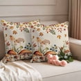 thumbnail image 2 of Thanksgiving Fall Leaves Outdoor Pillow Covers 20"x20" Set of 2,Waterproof Throw Pillow Covers for Patio Furniture,Mushroom Beige Country Pastoral Decorative Cushion Pillowcases for Garden Couch Sofa, 2 of 9