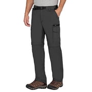 BC Clothing Mens Lightweight Convertible Stretch Cargo Pants & Shorts (Charcoal, Lx30)