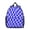 Blue Wavy Checkered, variant on Brown and White Checkered Pattern Backpack for School, Cute School Bag with Adjustable Shoulder Straps and Padded Back, 13.8"x11.4"x6"