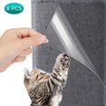 thumbnail image 1 of Pet Couch Protector, 4 Piece M Code 4 Piece L Code Clear Pet Cat Dog Claw Guards Self-Adhesive Pads, Discreet Cat Scratch Furniture Protector Pad Deterrent, 1 of 7
