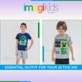 thumbnail image 2 of Minecraft Creeper Drop Shoulder T-Shirt and Shorts Outfit Set Graffiti Little Kid to Big Kid, 2 of 5