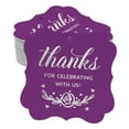 thumbnail image 1 of Inkdotpot Pack Of 100 Thanks For Celebrating With Us Bridal Shower-Baby Shower-Retirement-Wedding-Birthday Paper Tags DIY Craft Bracket Shape Real Silver Foil Hang Tags, 1 of 7