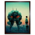 thumbnail image 1 of Mecha Japanese Illustration Sci-Fi Anime Art Print Framed Poster Wall Decor 12x16 inch, 1 of 5