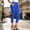 Blue, variant on Pull On Dressy Capri Pants for Women Mid Rise Stretch Pedal Pushers with Pockets Casual Dressy office Capris Red XL(XL)