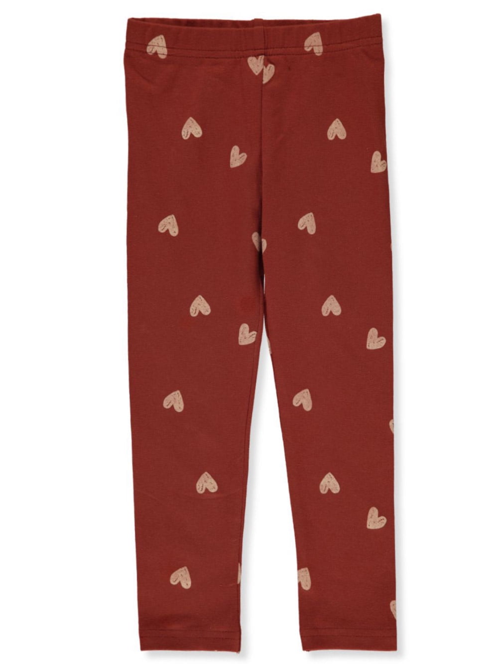 Carter's Girls' Heart Leggings brown, 6 6x (Little Girls)