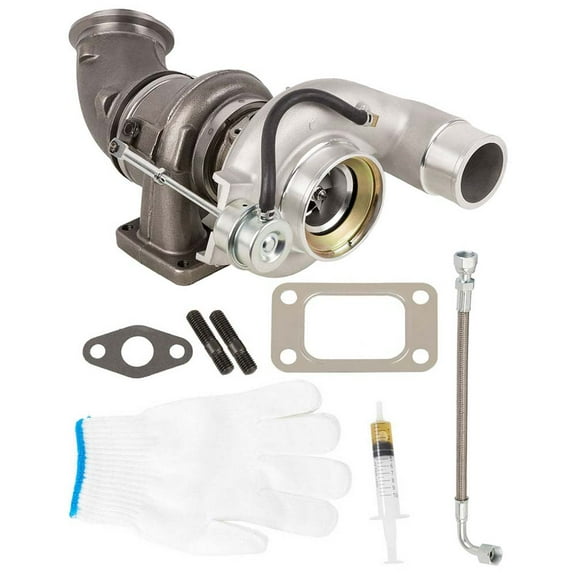 For Dodge Ram Cummins 5.9L 2003-Early 2004 Replaces Holset HY35W Stigan Turbo Kit With Turbocharger Gaskets & Oil Line - BuyAutoParts