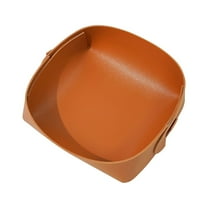 1X Leather Storage Tray Tray Leather Tray Tray Men Ladies Jewelry Key Tray Desk Storage Board Key Coin Phone Jewelry Wallet Home Textile Storage