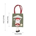 thumbnail image 2 of Green Christmas Gift Doll Bags Small Drawstring Storage Bags Santa Snowman Deer Design For Kids Party Favors And Candy Green Color 1 Piece 0.06 Pounds, 2 of 6