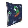 thumbnail image 2 of Kll Dinosaur Astronaut Space Surfing Decorative Throw Pillow Covers Velvet Soft For Couch Sofa Bedroom Living Room Outdoor -20"X20", 2 of 8