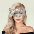 thumbnail image 5 of Unique Bargains 1 Pc Foxes Party Mask Silver Tone Plastic, 5 of 5