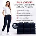 thumbnail image 7 of SOCKS'NBULK 24 Pack of Wholesale Womens Jogger Sweatpants, Bulk Comfy Fleece-Lined Joggers with Ribbed Cuffs for Charities & Homeless Shelter Donations, Color Navy, Size Medium, 7 of 7