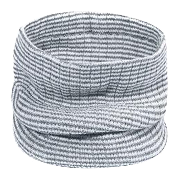 siminsem Unisex Winter Neck Gaiter Two Color Striped Knitted Face Mask - Soft Brushed Fleece Lined Reversible Neck Warmer for Men Women Windproof Outdoor Ski Cycling Cold Weather, Grey,One Size