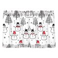thumbnail image 7 of Yayeee Kitchen Curtains Tier Pair Light Filtering 27"x24" Rod Pocket Short Cafe Window Panel, Black Cartoon Snowmen, 7 of 7