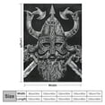 thumbnail image 4 of Nawypu  Flannel Throw Blanket Norse God Odin with Crows and Swords Viking Warrior Engraving Style on The Black Home Decorative Warm Cozy Soft Blanket for Couch Sofa Bed, 4 of 6