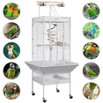 thumbnail image 5 of Yaheetech 61.5'' Rolling Play Top Parrot Cage Bird Cage, White, 5 of 11