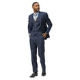 thumbnail image 3 of Mens Tweed 3 Piece Suit Set Hybrid Fit Notch Lapel Jacket Vest and Dress Pants, 3 of 4