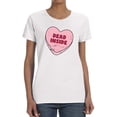 thumbnail image 2 of Wild Bobby Inside Pink Candy Heart Cute Funny Meme Valentine's Day Women Graphic Tee, 2 of 6