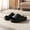 Black, variant on Men Women Slippers, Non Slip EVA Indoor Outdoor Bathroom House Slide Sandals, Lightweight One Piece Casual Shoes