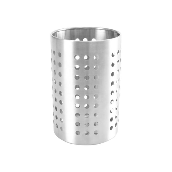 TrueCraftware- 4-3/4" x 7" Straight Wall Flatware Cylinder Stainless Steel- Kitchen Tools Flatware Holder Utensil Drying Cylinder Countertop Silverware Caddy Flatware and Kitchen Utensils